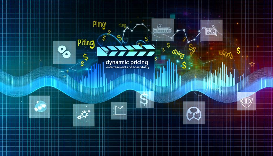 Alt text: Abstract digital background representing dynamic pricing concept in entertainment and hospitality sectors.